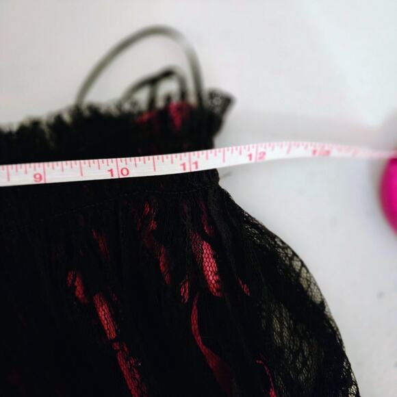 Johnny Was Yolanda Jade Boho pleated maxi skirt black lace fuchsia pink XS - Picture 13 of 16